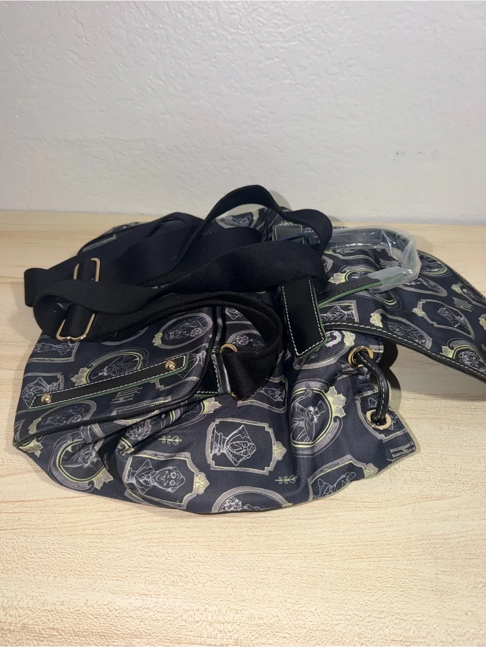 NWT Disney Dooney & Bourke Haunted Mansion Portraits Drawstring Nylon Backpack